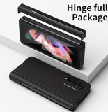 Applicable to Samsung FOLD3/FOLD4 with Pen Slot and Tempered Glass Protective  Case