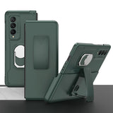 Samsung Z Fold 3 Mobile Phone Case Armor Military Anti-Fall Hanging Waist Bag Cover