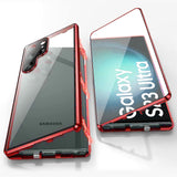 Magnetic Double Sided Tempered Glass Phone Case for Samsung S-Series
