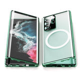 Double-Sided Tempered Glass Magnetic Wireless Charging Case for Samsung S23 Ultra