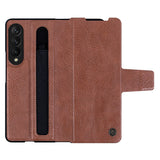 NEW!!Suitable for Samsung Z Fold3 Folding Screen Phone Flip High-end Leather Case With Pen Slot Mobile Phone Case