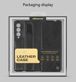 NEW!!Suitable for Samsung Z Fold3 Folding Screen Phone Flip High-end Leather Case With Pen Slot Mobile Phone Case