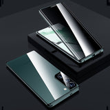 Double Sided Magnetic Tempered Glass Samsung Protection Full Covering Case