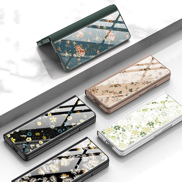Premium Floral Pattern Business Samsung Z Fold3 Phone Case