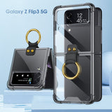 Samsung Z Flip3 Creative Ring Stand Anti-fall Folding Cover