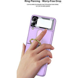 Samsung Z Flip3 Creative Ring Stand Anti-fall Folding Cover