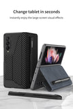 High-end Leather All-inclusive Cover with Card Package, S-Pen Holder and Stand For Samsung Z Fold3